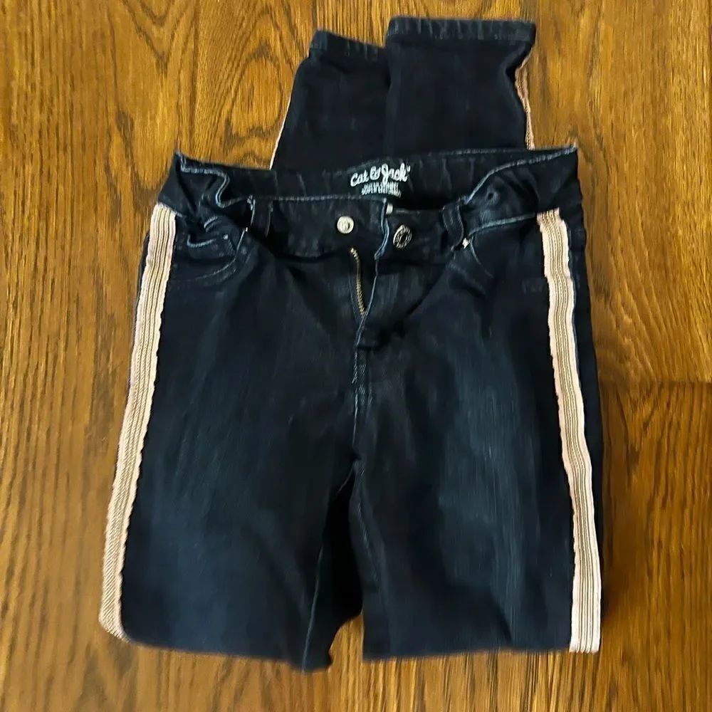 Cat and Jack girls embellished jeans size 10 skinny jeans